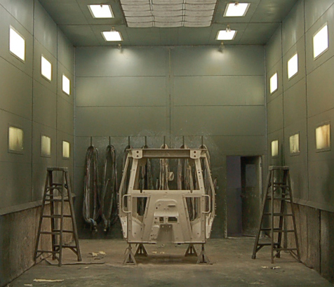 Recirculated air systems, side-draft, cross draft or down draft air flow, multi-level filtration, powered man-lifts, conservative air flow, high efficiency dry filter or water wash filtration, high intensity lighting, paint sludge separation, and more are available.